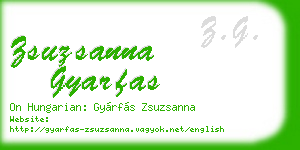 zsuzsanna gyarfas business card